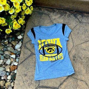 gray Iowa Hawkeyes football shirt